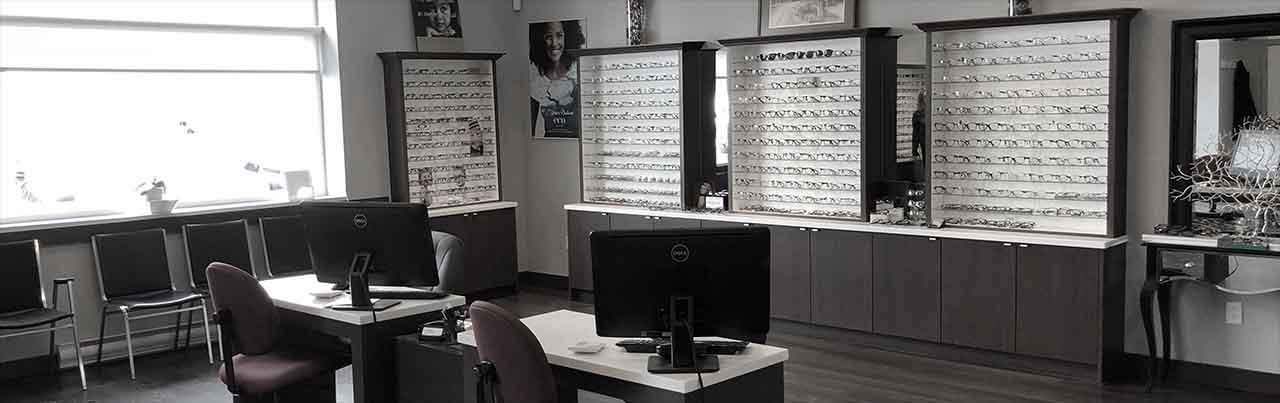 Frame dispensary and fitting area
